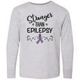 thumbnail image 3 of Inktastic Epilepsy Awareness Ribbon Support Walk Long Sleeve Youth T-Shirt, 3 of 5