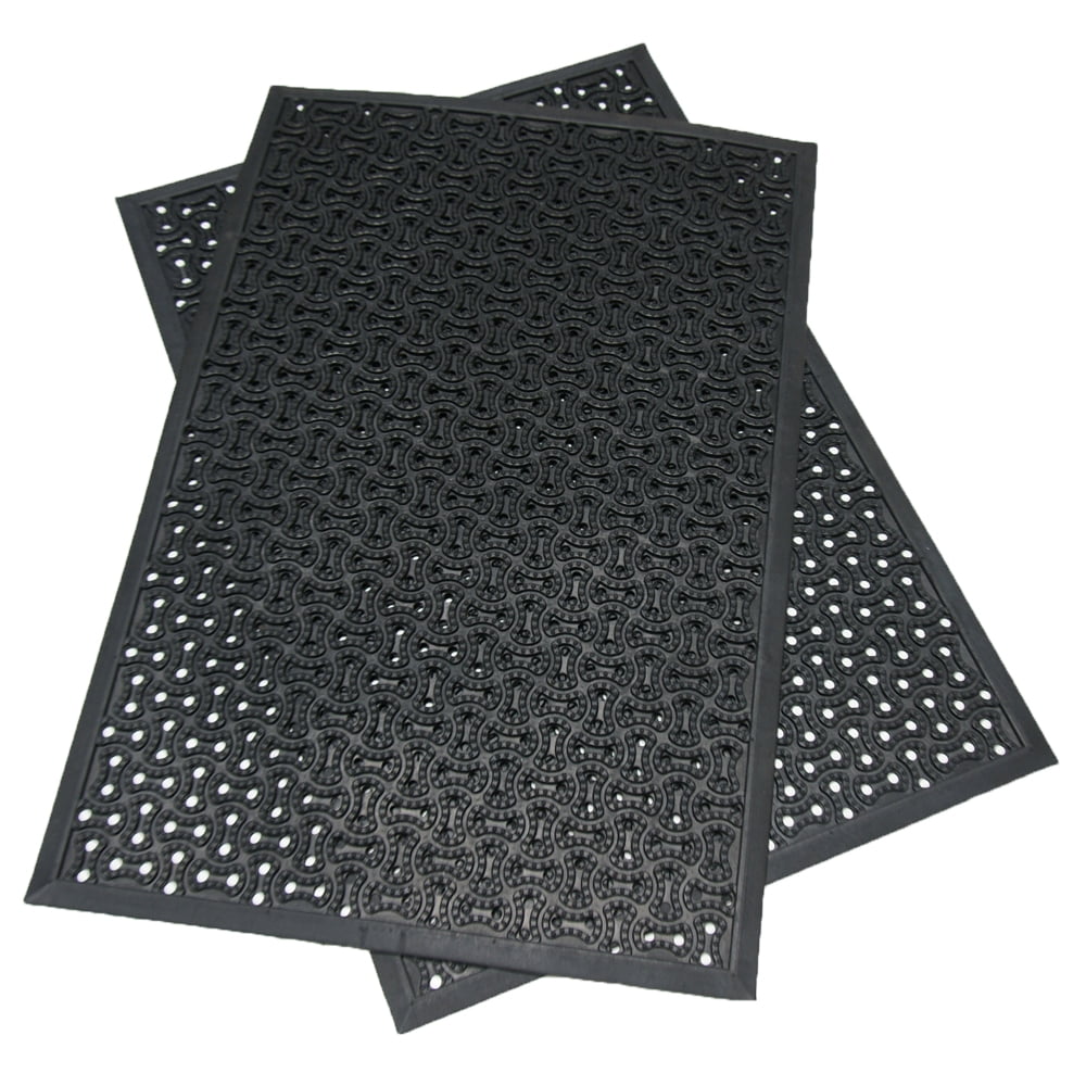 RubberCal "DuraScraper Drainage" Commercial Door Mat 3/8 in x 24 in