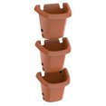 thumbnail image 2 of Bloem Hanging Garden Planter System Outdoor Flower Pots 3 Piece Set, Terra Cotta, 2 of 10