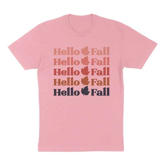 Hello Fall Shirt Unisex Small Pink
