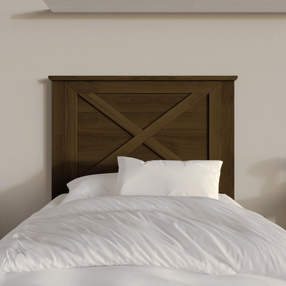 Home Design Raleigh Twin Wood Headboard, Brown