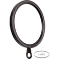 thumbnail image 2 of MERIVILLE 14 pcs Oil-Rubbed Bronze 1.5-Inch Inner Diameter Metal Flat Curtain Rings with Eyelets, Fits Up to 1 1/4-Inch Rod, 2 of 2
