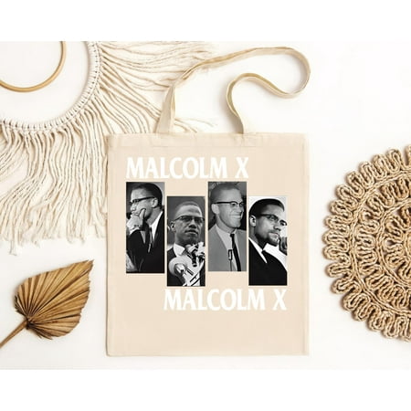 vintage Malcolm X Civil Rights Movement Tote Bag-TH42322