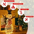 thumbnail image 5 of GVN Indoor/Outdoor Christmas Lighted Snowman Decorations with Pre-Lit 80 Lights, 5 of 6