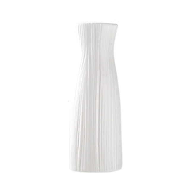 Unbreakable Vase, Stable Standing Plastic Flower Vase for Living Room A Type Large White