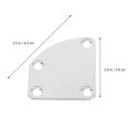 thumbnail image 2 of EXHUMKY 2Pcs Guitar Neck Plate 6.3X5CM for Electric and Bass Guitars Silver Rectangular Iron, 2 of 8