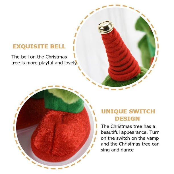 Árbol de Navidad cantando divertido columpio juguetes de peluche de Navidad para fiesta (saxofón) Ehuebsd Para estrenar