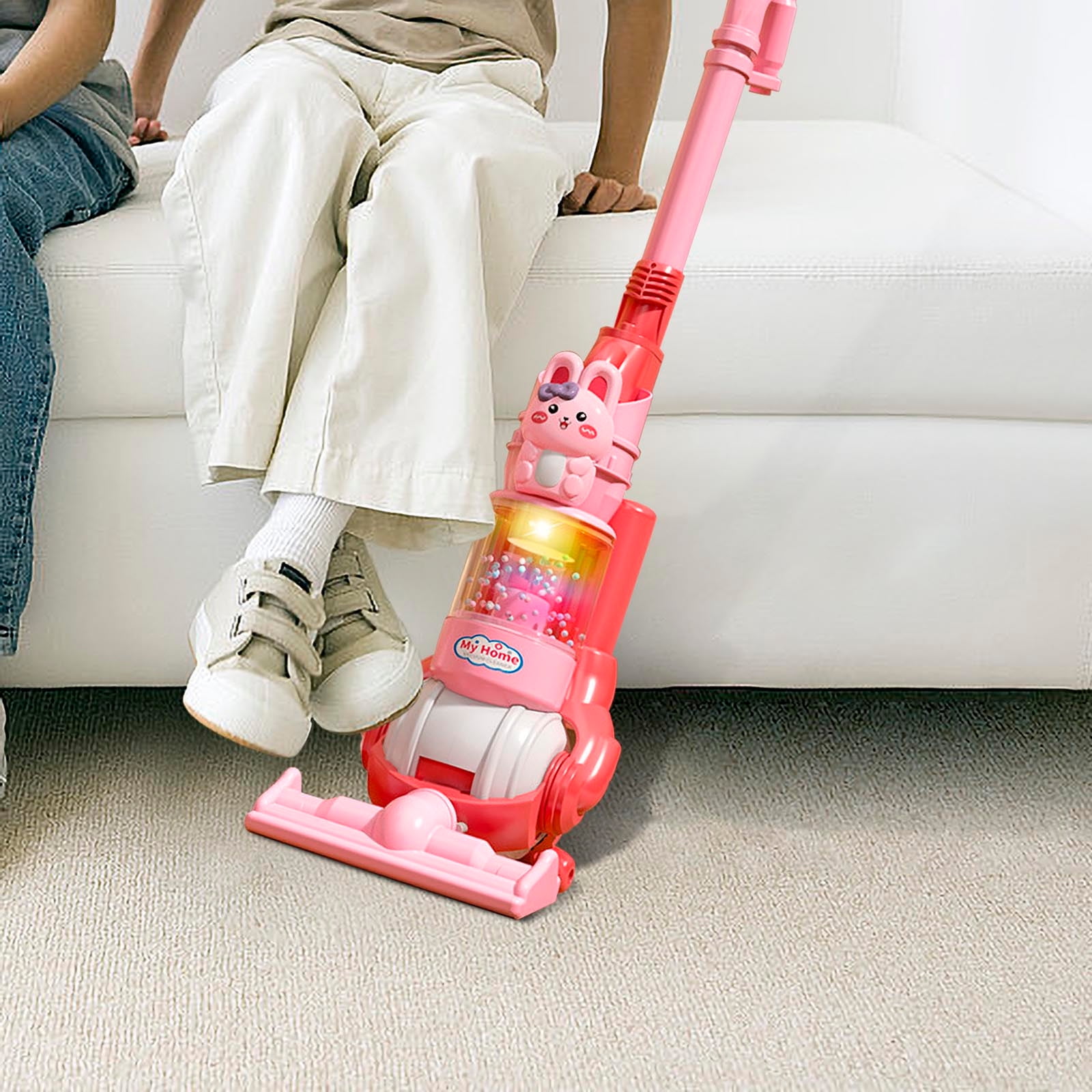 Skegnu Vacuum Cleaners for Home Children's Vacuum Cleaner Household Appliances Cleaning Tool With Light Music Boys And Girls Play House Toys Great Gifts for Less