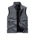 thumbnail image 4 of WRKEKC Softshell Vest for Men Stand Collar Zip-Up Multi Pocket Windproof Sleeveless Outerwear for Hiking and Daily Outfits, 4 of 9