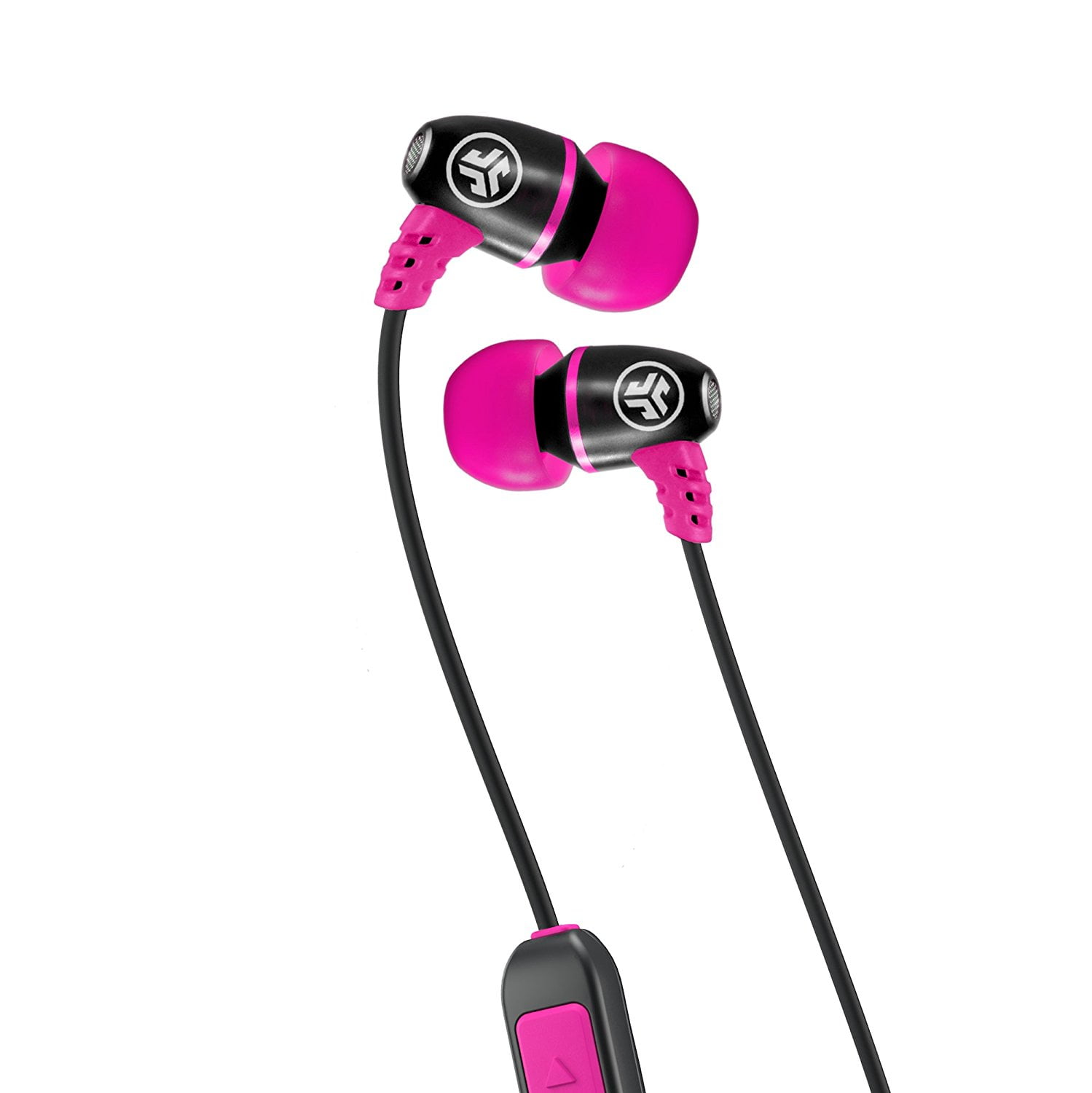 JLab Audio Metal Bluetooth Wireless Rugged Earbuds Black / Pink
