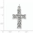 thumbnail image 2 of Sterling Silver Antiqued Celtic Cross Pendant (37 X 23) Made In Thailand qc3277, 2 of 2