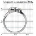 thumbnail image 2 of High polished (no plating) Stainless Steel Ring with AAA Grade CZ in Clear for Women Style TK072, 2 of 5