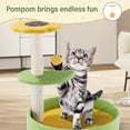 thumbnail image 4 of SUGIFT 17'' Cat Tree with Sisal Scratching Posts Multi-Level Cat Tower for Indoor Medium Cats, Green, 4 of 9