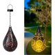 thumbnail image 2 of Linterna solar, linterna de jardín al aire libre, lámpara solar LED impermeable Ip55, decoración de jardín al aire libre de metal hueco, luz solar, balcón, jardín, patio ( Rojo Verde Cocina, Decoración y Otros, 2 of 5