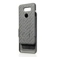 thumbnail image 3 of Golden Sheeps Case Compatible for LG V50 ThinQ, LG V50 Belt Clip Holster Cover Shell Kickstand Criss Cross Black New Plaid Design, 3 of 4