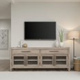 thumbnail image 4 of Miekor Furniture 65 inch TV Stand Console, No Assembly Required, White Oak Finish 16098, 4 of 5