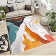 thumbnail image 2 of Abstract Watercolor Stripes Area Carpet, Modern Art Nordic Style Room Rugs for Bedroom, Noise Reduction Carpet Does Not Damage The Floor Apply to Door Mats Porch Hotels 4x5ft, 2 of 7