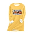 thumbnail image 2 of Chandail en Molleton pour Femmes Mode Décontractée Manches Longues Col Rond Blouses & Chemises Hauts d'Entraînement pour Femmes en Solde, 2 of 3