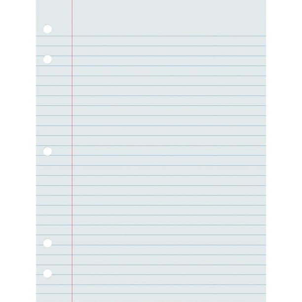 Hole Punched Notebook Filler Paper