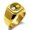 Gold, variant on Stainless Steel Yggdrasil Great Tree of Life Viking Norse Engraved Square Flat Top Biker Style Polished Signet Ring