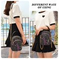 thumbnail image 6 of FORMRS Crossbody Bag for Women Quilted Travel Shoulder Cell Phone Purse with Chain Strap Handbag, Dark Purple Floral Pattern, 6 of 7