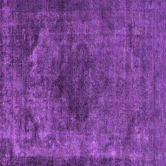 Ahgly Company Indoor Square Oriental Purple Industrial Area Rugs, 8' Square
