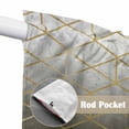 thumbnail image 4 of Yellow Geometric Swag Valances for Windows, Kitchen Window Curtains Over Sink, Modern Abstract Gradient Marble Window Treatment Curtains for Living Room/Bedroom Curtains 2 Panel Sets 36"x45", 4 of 8