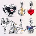 thumbnail image 2 of Abalorio de plata de ley 925 de disney, compatible con Pandora, colgante Original de princesa Bella, regalo, 2 of 4