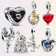 thumbnail image 2 of Abalorio de plata de ley 925 de disney, compatible con Pandora, colgante Original de princesa Bella, regalo, 2 of 4