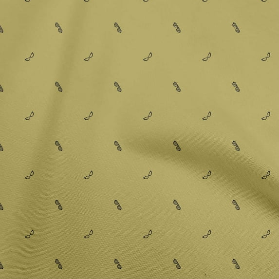 oneOone Cotton Poplin Olive Green Fabric Sunglasses Fabric For Sewing Printed Craft Fabric By The Yard 42 Inch Wide