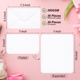 thumbnail image 2 of Uxcell 30 Sets Watercolor Cards Rounded Corners with Envelopes 5x7 Inch Foldable Size, 2 of 7