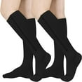 thumbnail image 1 of MesaSe 2 Paires Bas de Compression à Fermeture Éclair 15-20 mmHg Bas de Compression à Bout Fermé pour Femmes et Hommes, 1 of 6