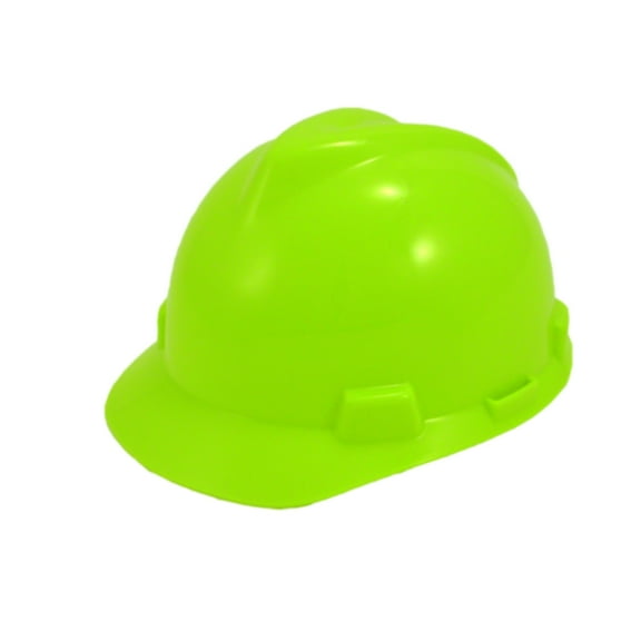 MSA Advance Vented Hard Hat w Fas-Trac Suspension Hi-Viz Lime Green