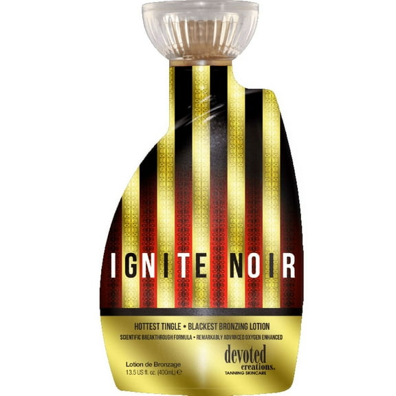 Devoted Creations IGNITE NOIR Hot Tingle Bronzer Tanning Lotion 13.5oz.