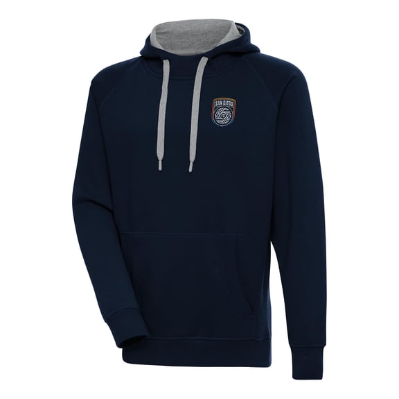 Men's Antigua Navy San Diego FC Victory Raglan Pullover Hoodie
