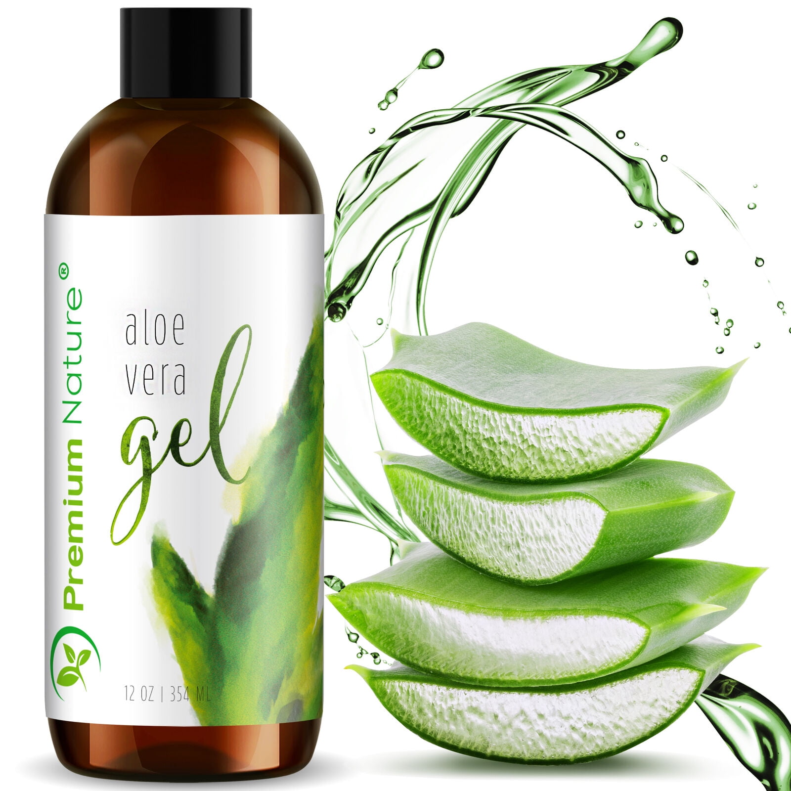 Aloe VeraGel for Face Body & Hair, 12 oz, Pure & Natural, Soothes