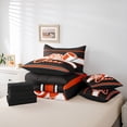 thumbnail image 6 of Homewish Sport Cheerleading 7 Pieces Bedding Comforter Set For Kids Children Teens Girls,Geometric Stripes Full Bedding Set Lightweight,Girly Dreamy Dance Fitted Sheet Flat Sheet, 6 of 8