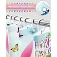 thumbnail image 6 of Easter Funny Rabbit Shower Curtains for Bathroom Spring Fabric Shower Curtain with Hooks, Colorful Eggs Shower Curtain Set, Bathroom Curtains Decoration, Waterproof Polyester, 72"x72" Long, 6 of 6