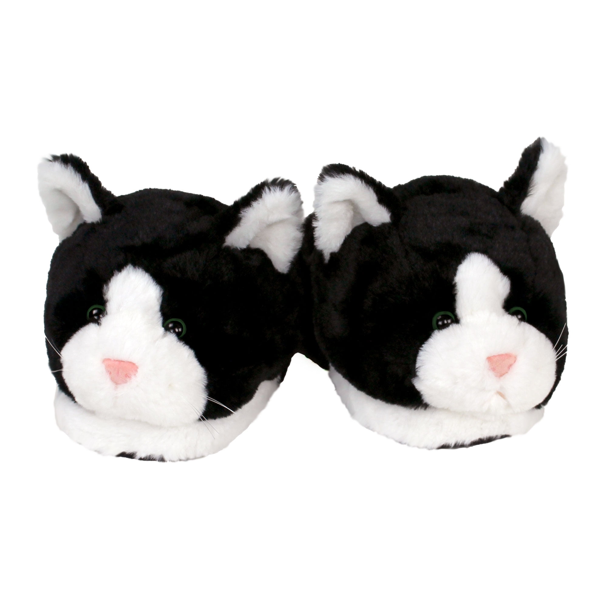 white cat slippers