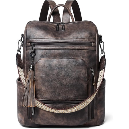 Fashion Vegan Leather Backpack Purse for Women,Fits 15.6 Inch Laptop for Work Travel School