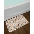 thumbnail image 2 of Forest Bath Mat, Hand-Drawn Wild Woodland Creatures as Deer Moose Bear Squirrel and Hedgehog, Plush Bathroom Decor Mat with Non Slip Backing, 29.5" X 17.5", Multicolor, by Ambesonne, 2 of 2