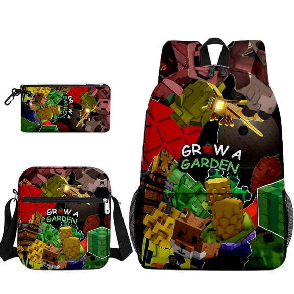 Grow A Garden Backpack Shoulder Bag Pencil Case 3PCS Set Grow A Garden Casual Daypacks