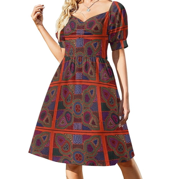 Kuna Mola Pattern Sleeveless Dress dresses summer
