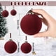 thumbnail image 4 of 18 piezas de bolas navideñas de terciopelo para árbol de Navidad, adornos de bolas de plástico para árbol de Navidad, adornos navideños de terciopelo para colgar en el árbol de Navidad, 4 of 5