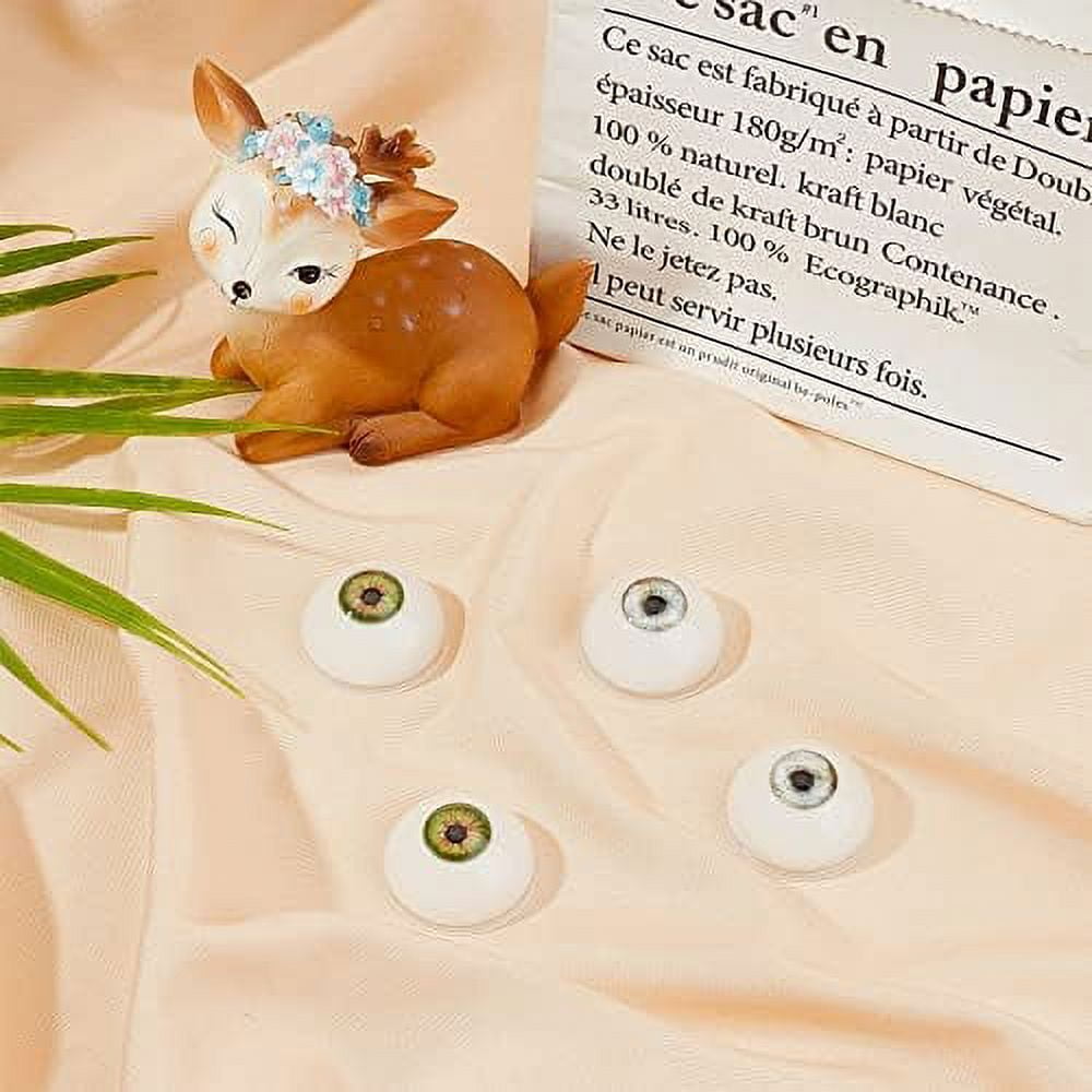  Acrylic Eyeballs 32mm Clear Lifelike Premium Plastic Eyes for  TPE Silicone Dolls : Health & Household