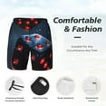 thumbnail image 3 of Naloa Cosmic Red Sparkle Dice Print Men Swim Trunks with Compression Liner ,Board Shorts,Men's Swim Shorts with Drawstring and Elastic Waistband-X-Large, 3 of 6