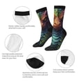 thumbnail image 3 of Pofeuu Whimsical Dragon Color Cool Print Crew Socks, Adult Running Hiking Socks for Youth and Adult, 3 of 6