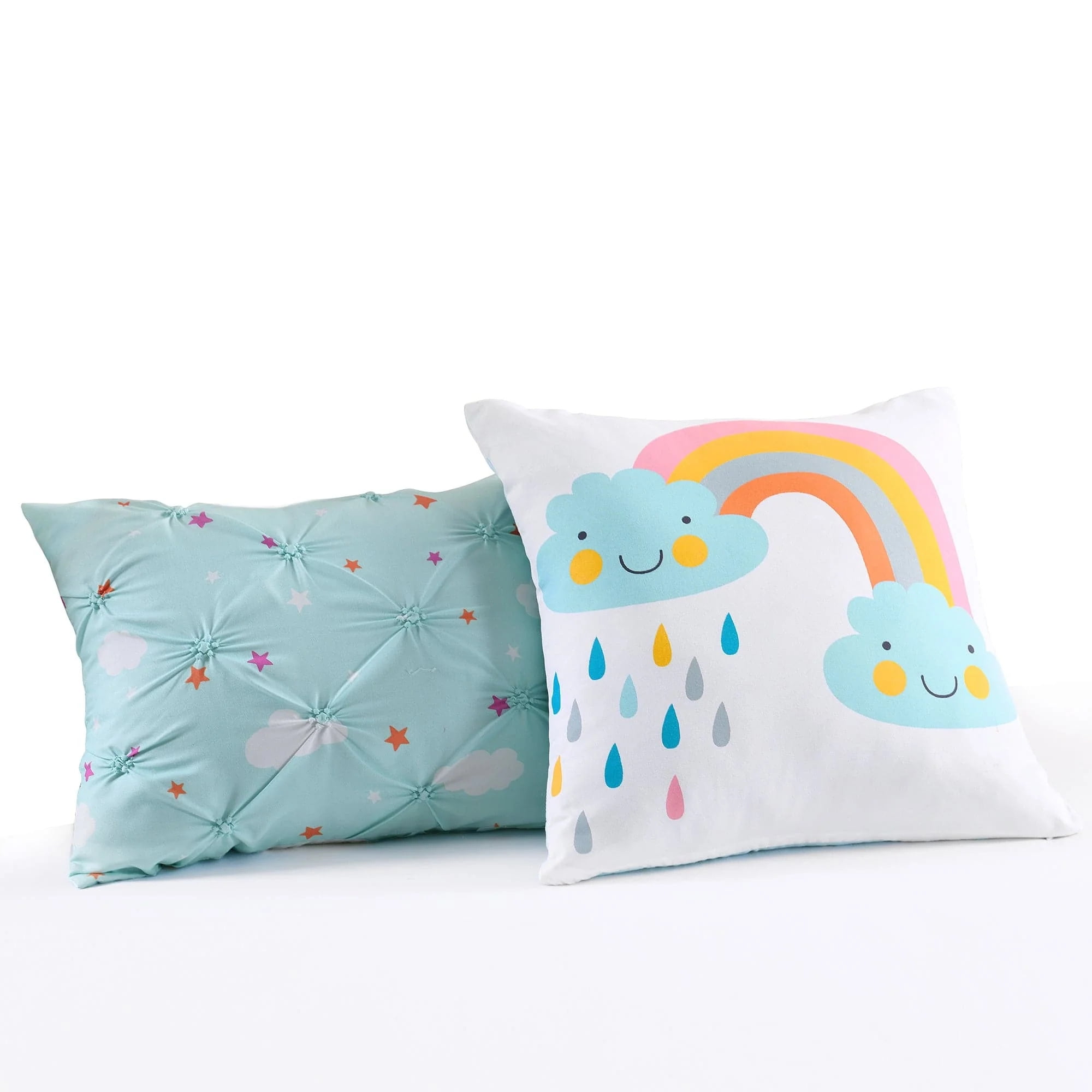 Lush Decor Unicorn Heart Kids Animal Print Reversible Quilt, Twin, White/Multi, 4-Pc Set