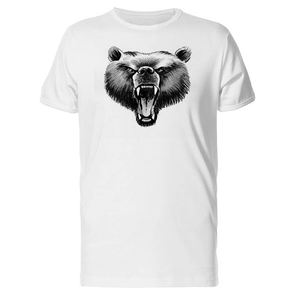 Angry Grizzly Bear
 Sketch Tee Men's -Image by Shutterstock