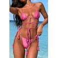 thumbnail image 6 of Lace Up Sexy Bikini Two Piece Set (M, Black), 6 of 12